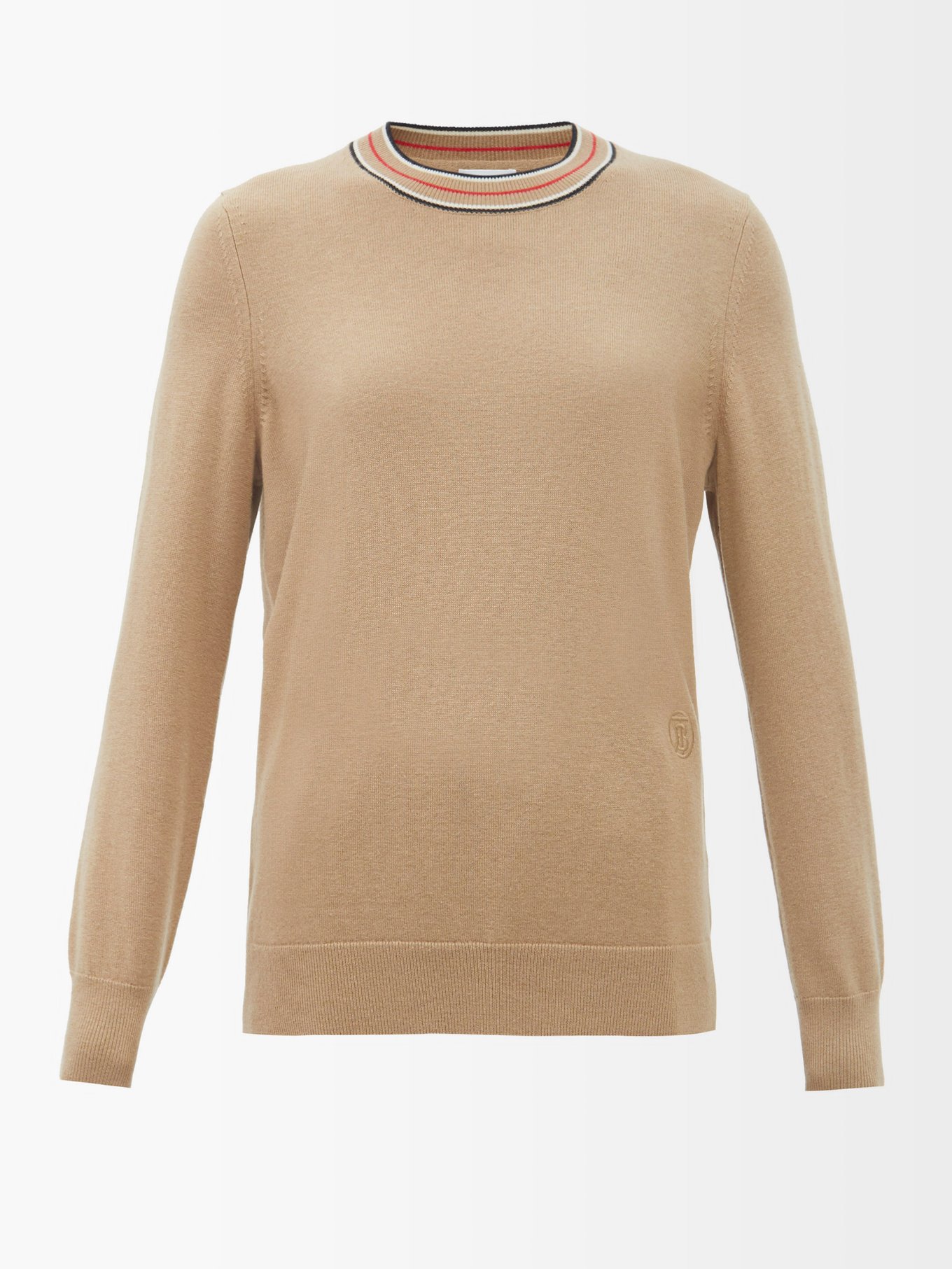 Burberry Camel Tilda Icon-stripe cashmere sweater | 매치스패션, 모던 럭셔리 온라인 쇼핑