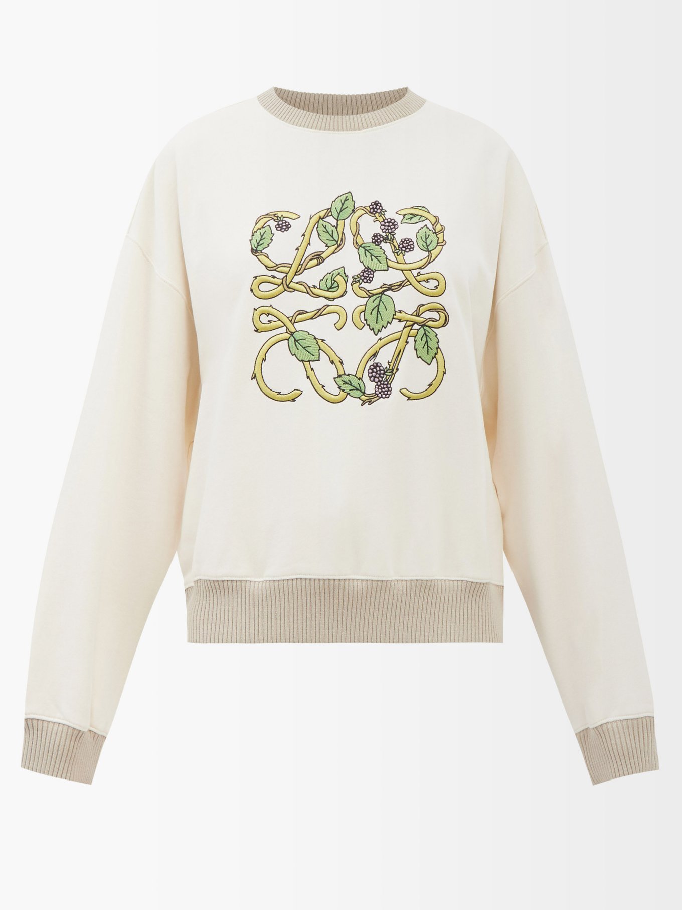 Herbarium Anagram-print cotton-jersey sweatshirt | Loewe
