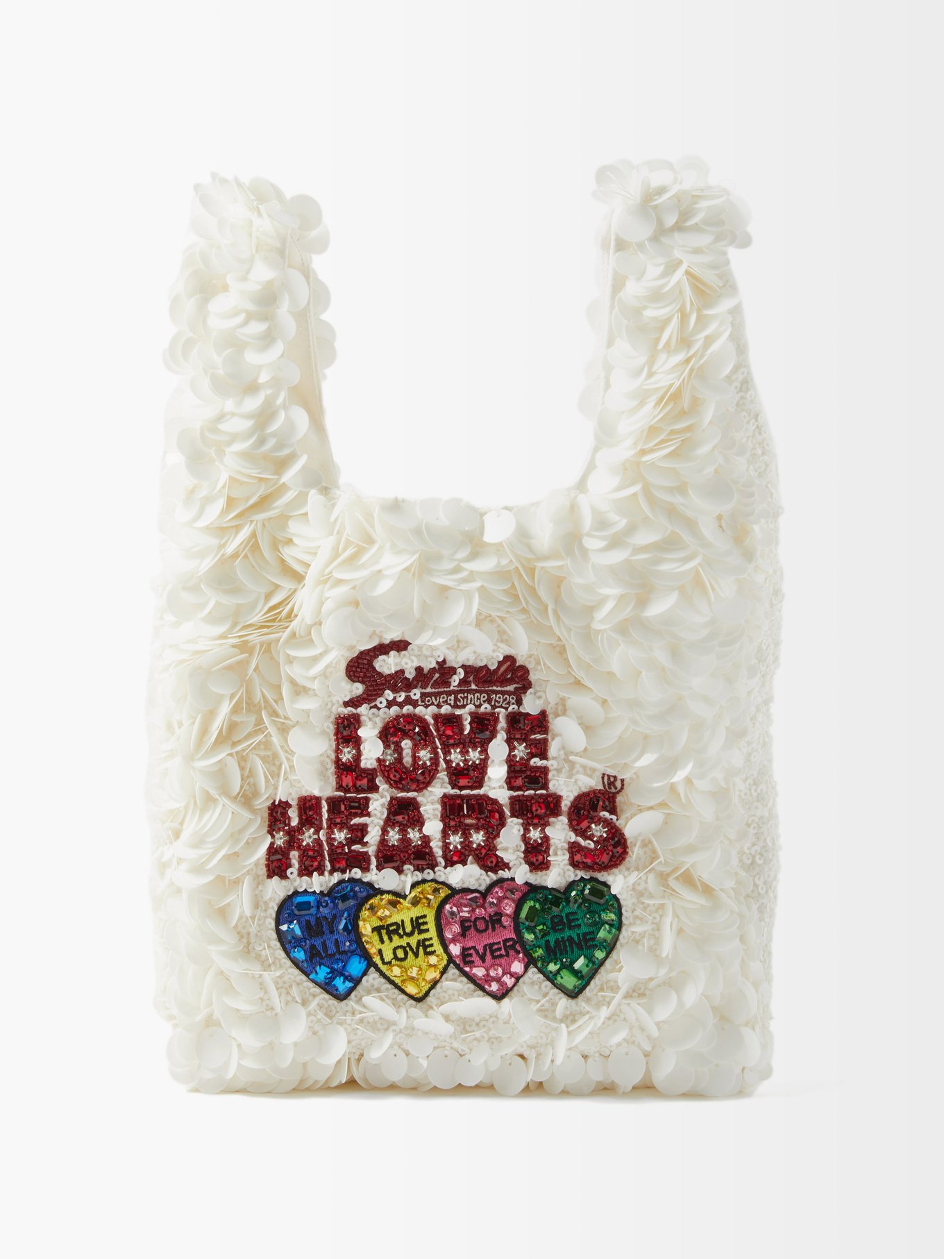 Small love hearts Tote Bag handmade by artheresa