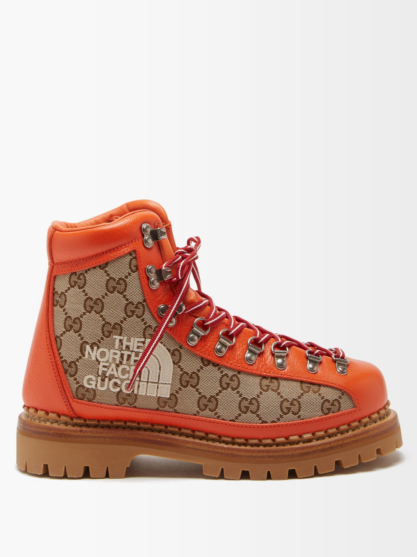X The North Face GG-canvas boots | Gucci