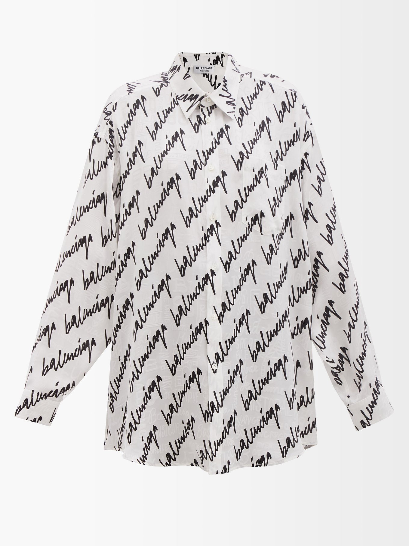 balenciaga silk blouse