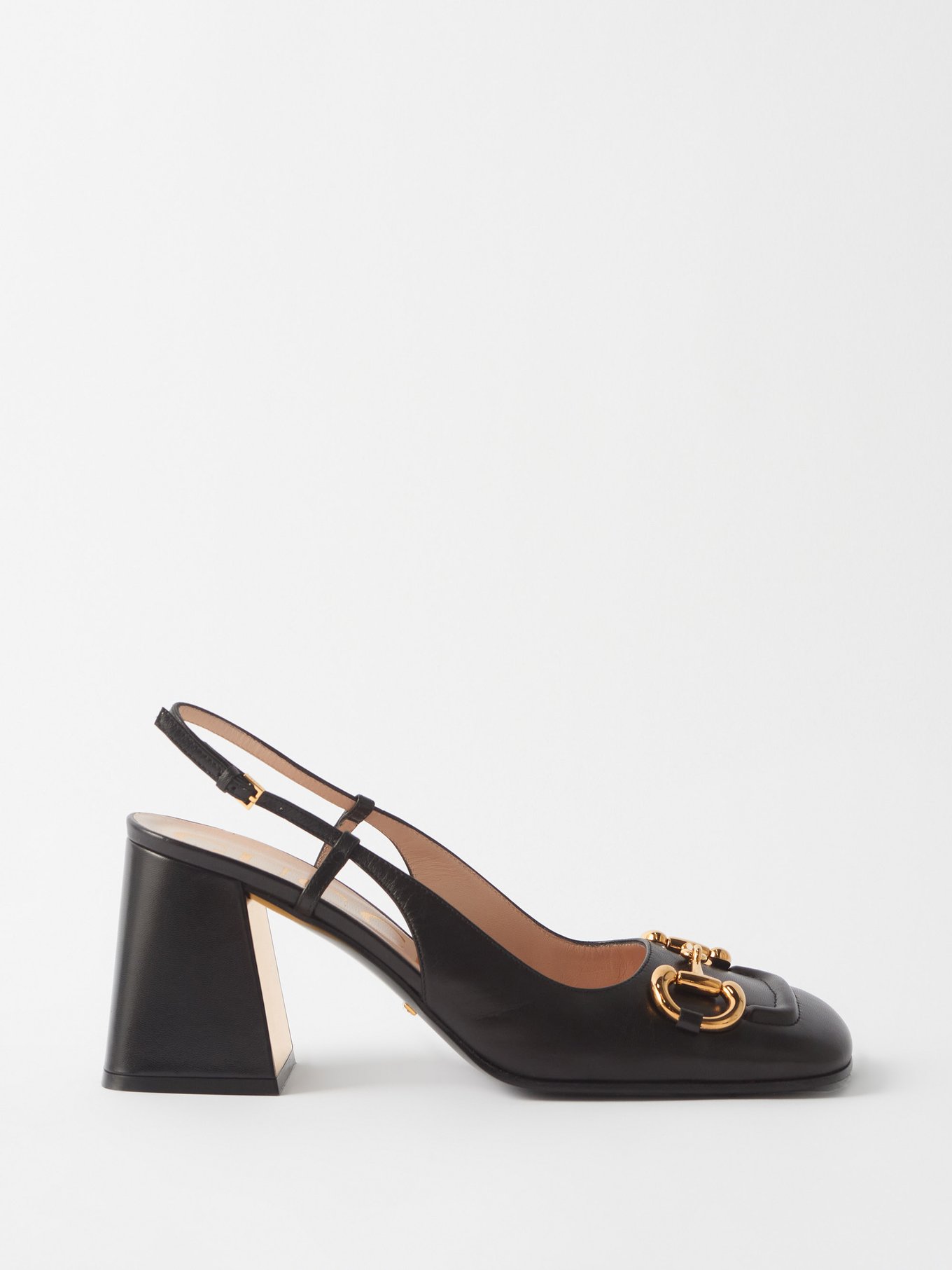 gucci square toe heels