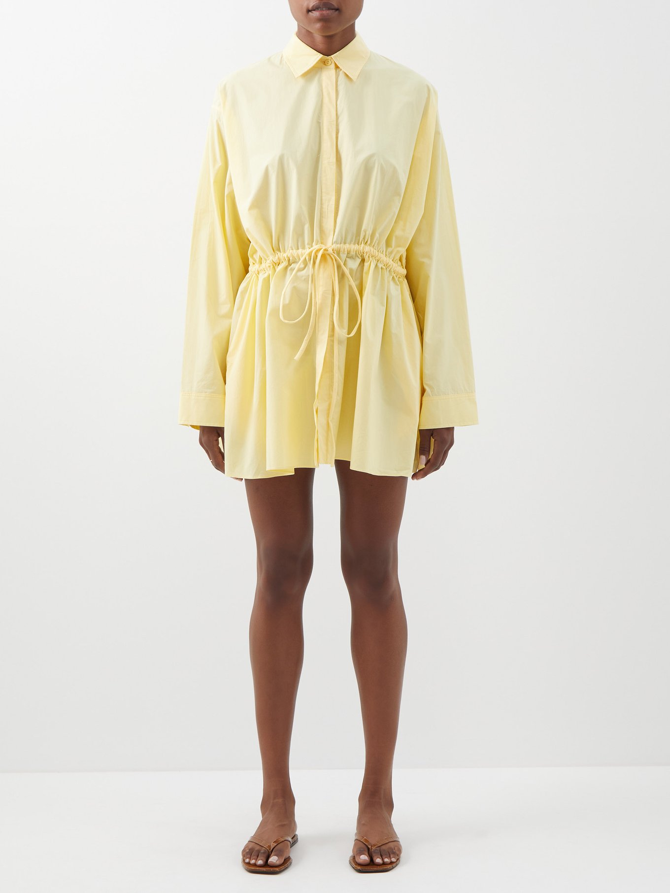The Relaxed Organic-cotton Tunic Womens Lemon MATCHESFASHION Women Clothing Tunics 