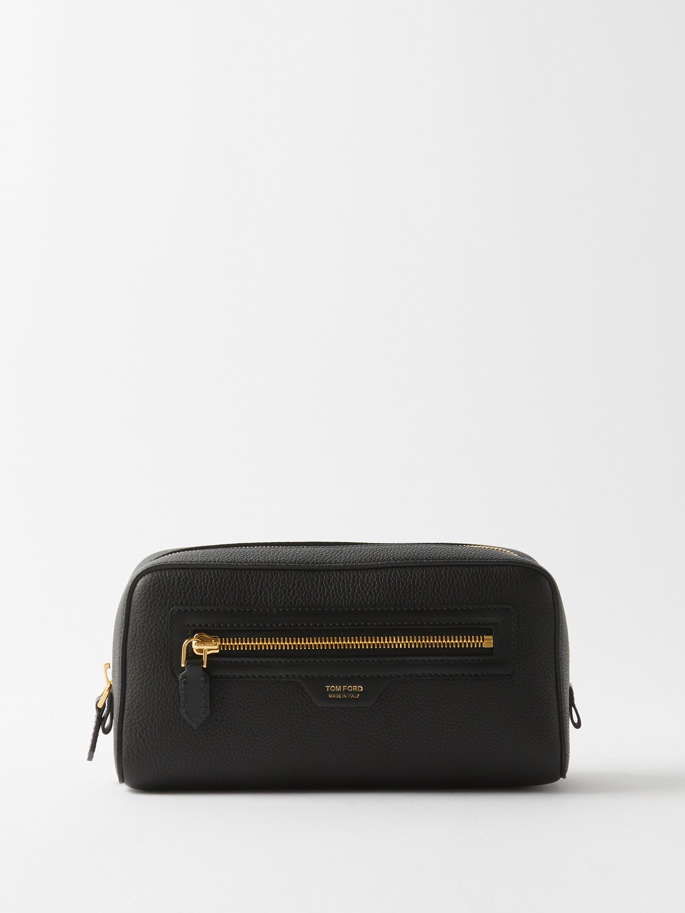 Black Foiled-logo grained-leather washbag | Tom Ford | MATCHESFASHION AU