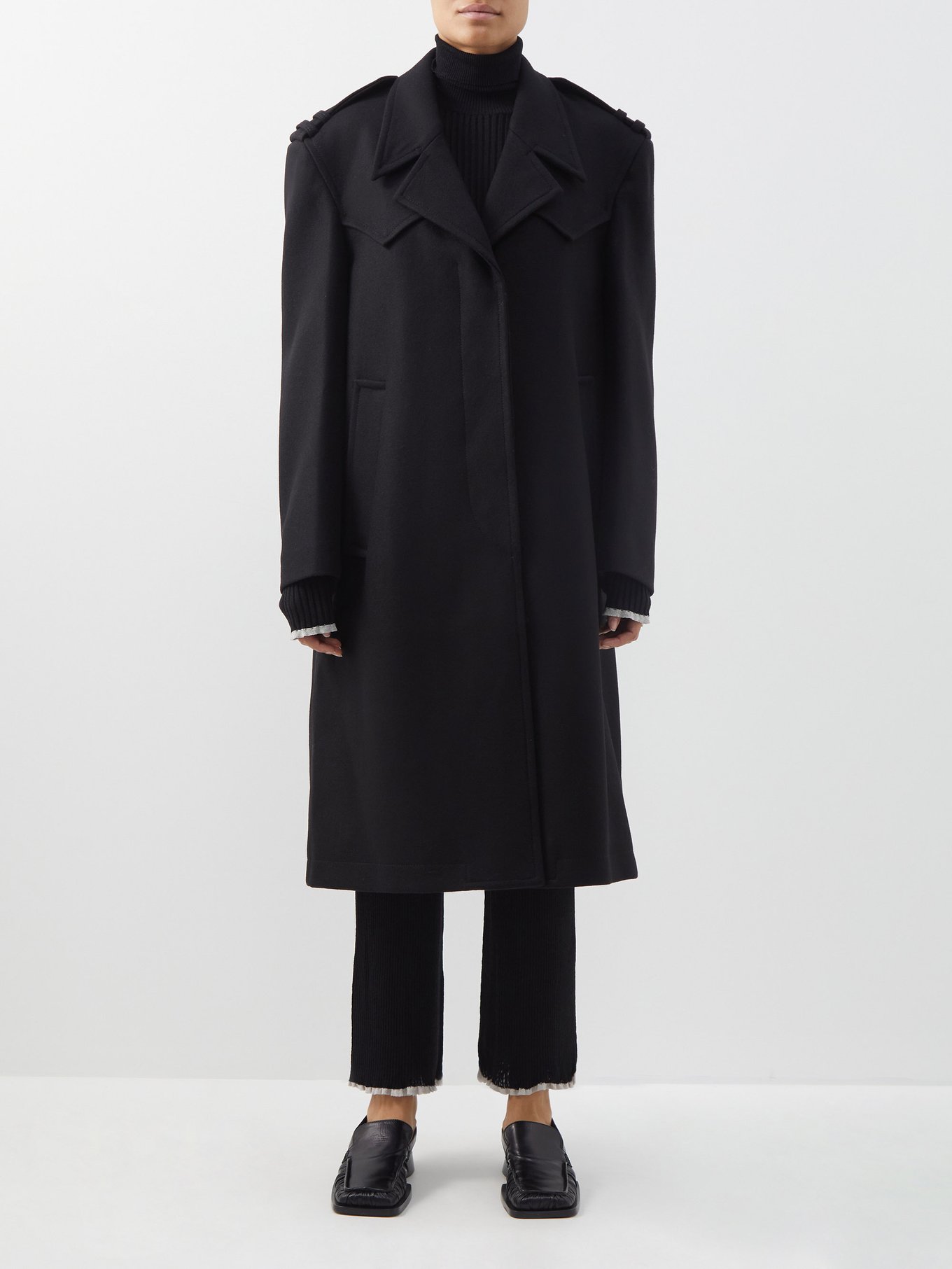 MM6 メゾンマルジェラ 17AW Felt Wool Coat 38 | www.fleettracktz.com