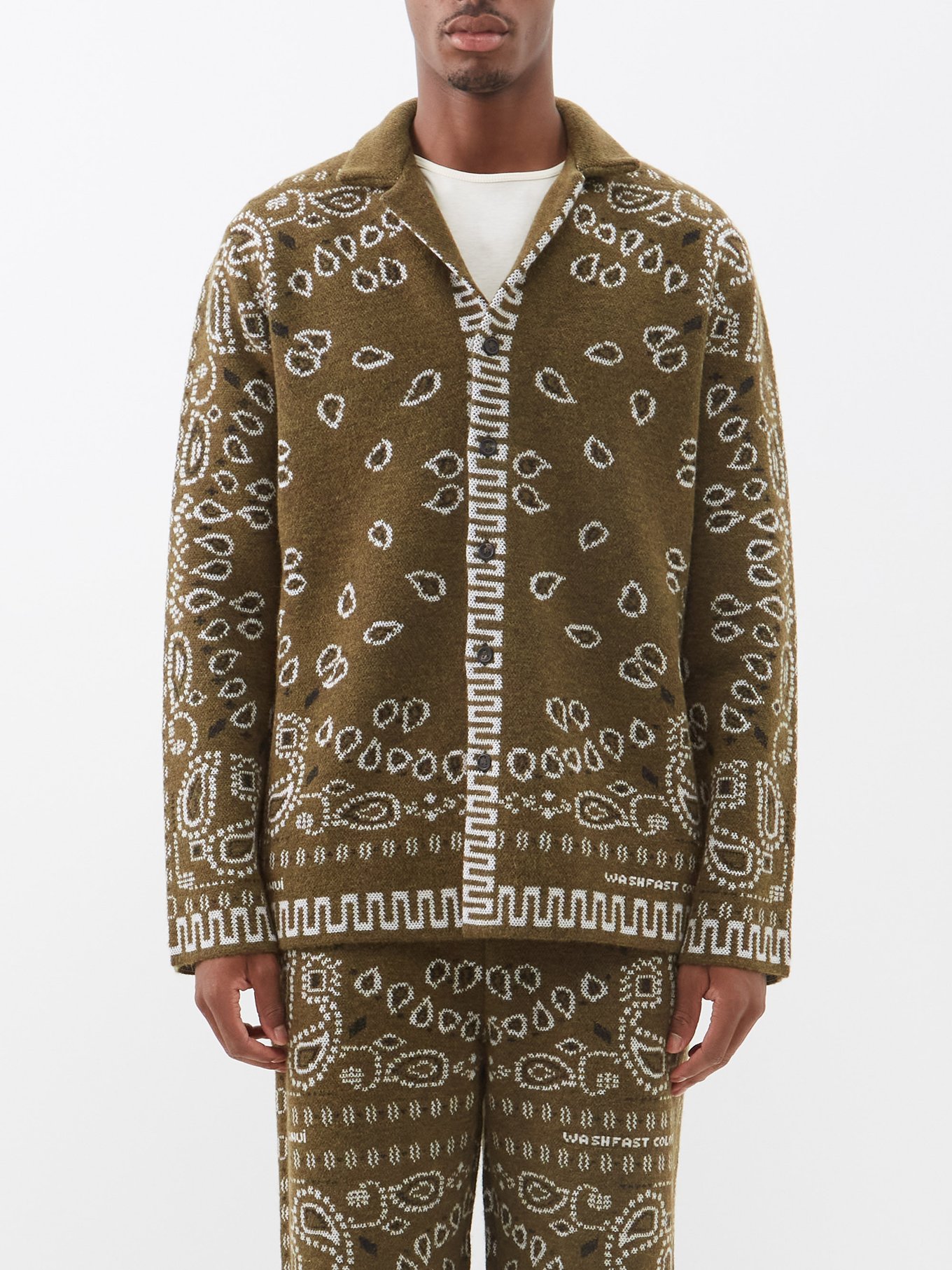 Bandana-jacquard Wool-blend Jacket MATCHESFASHION Men Clothing Jackets Blazers Mens Khaki 