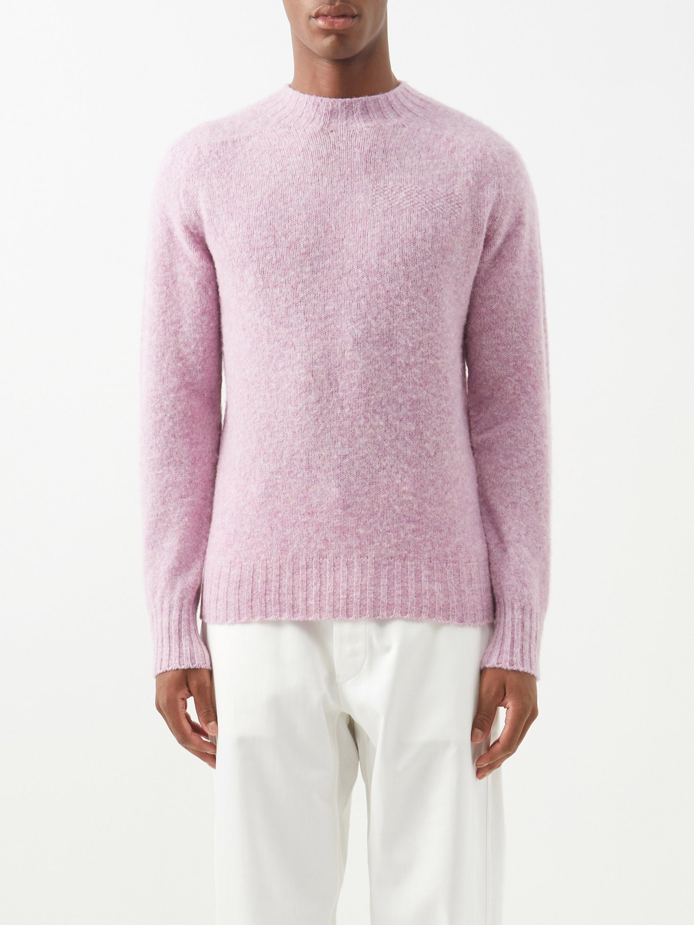 Acne Studios ウールクルーネックセーター ブラッシュピンク XL-