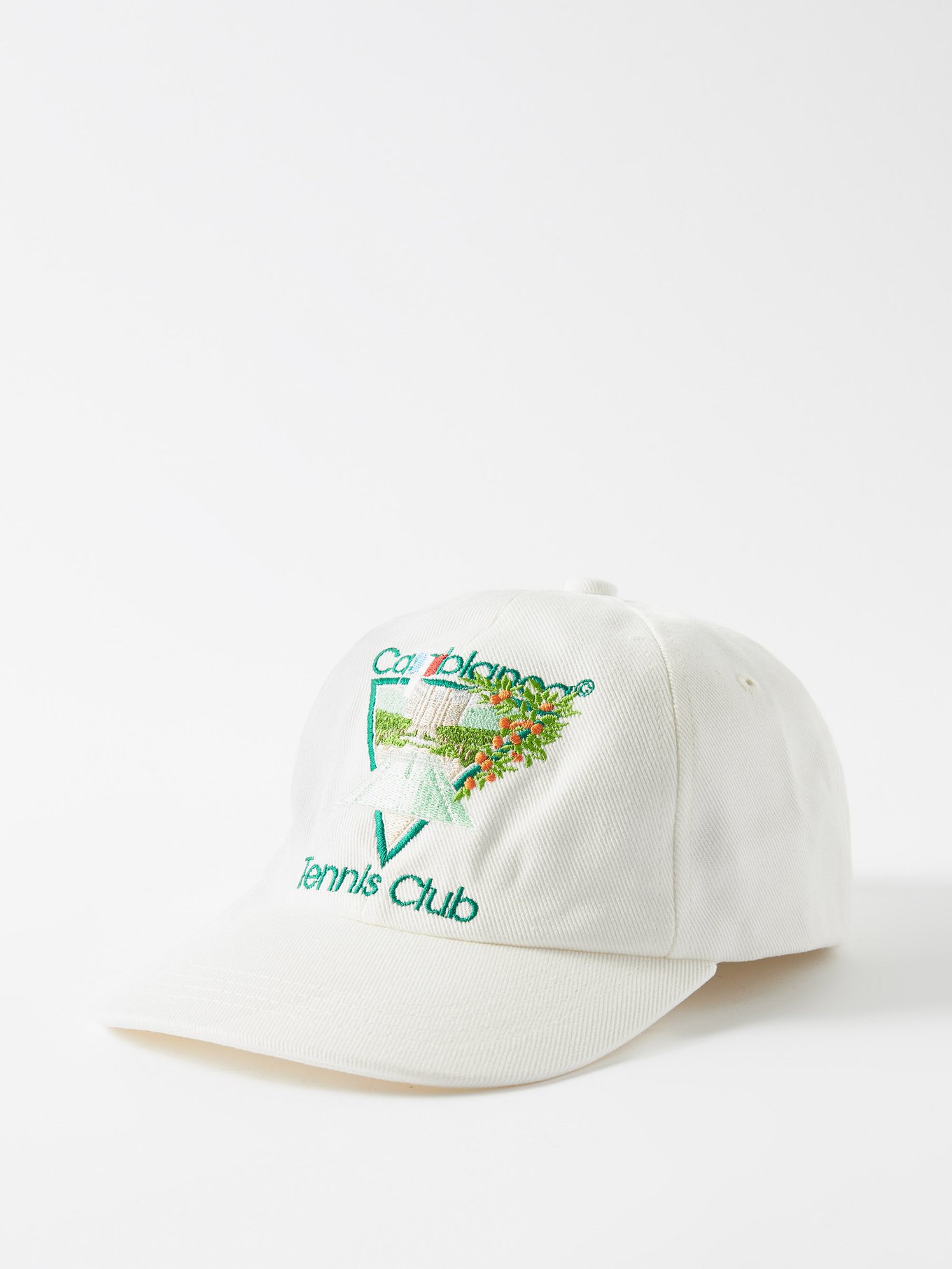 MATCHESFASHION Men Accessories Headwear Caps Mens Off White Tennis Club-embroidered Cotton Baseball Cap 