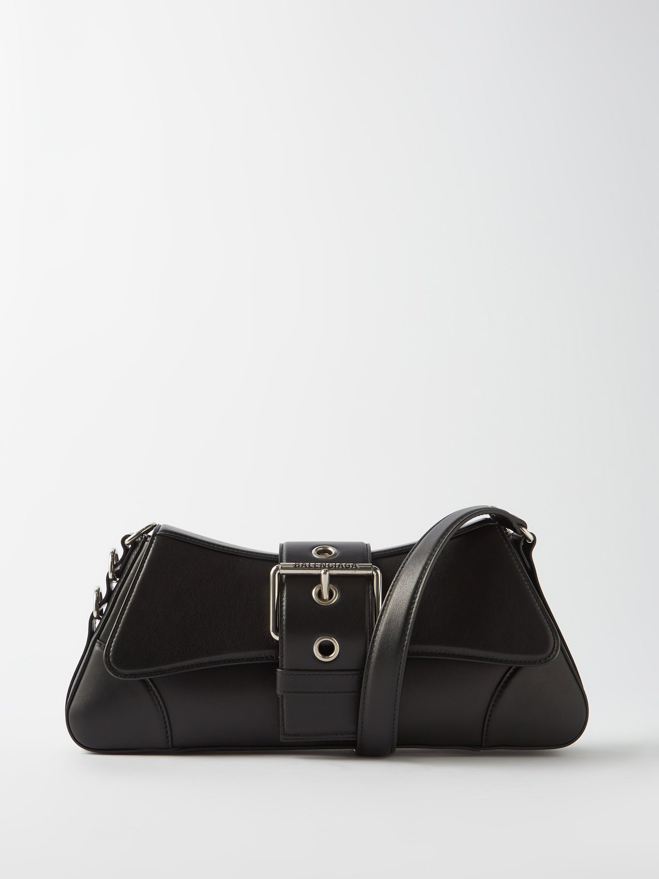 Lindsay M buckled leather shoulder bag | Balenciaga