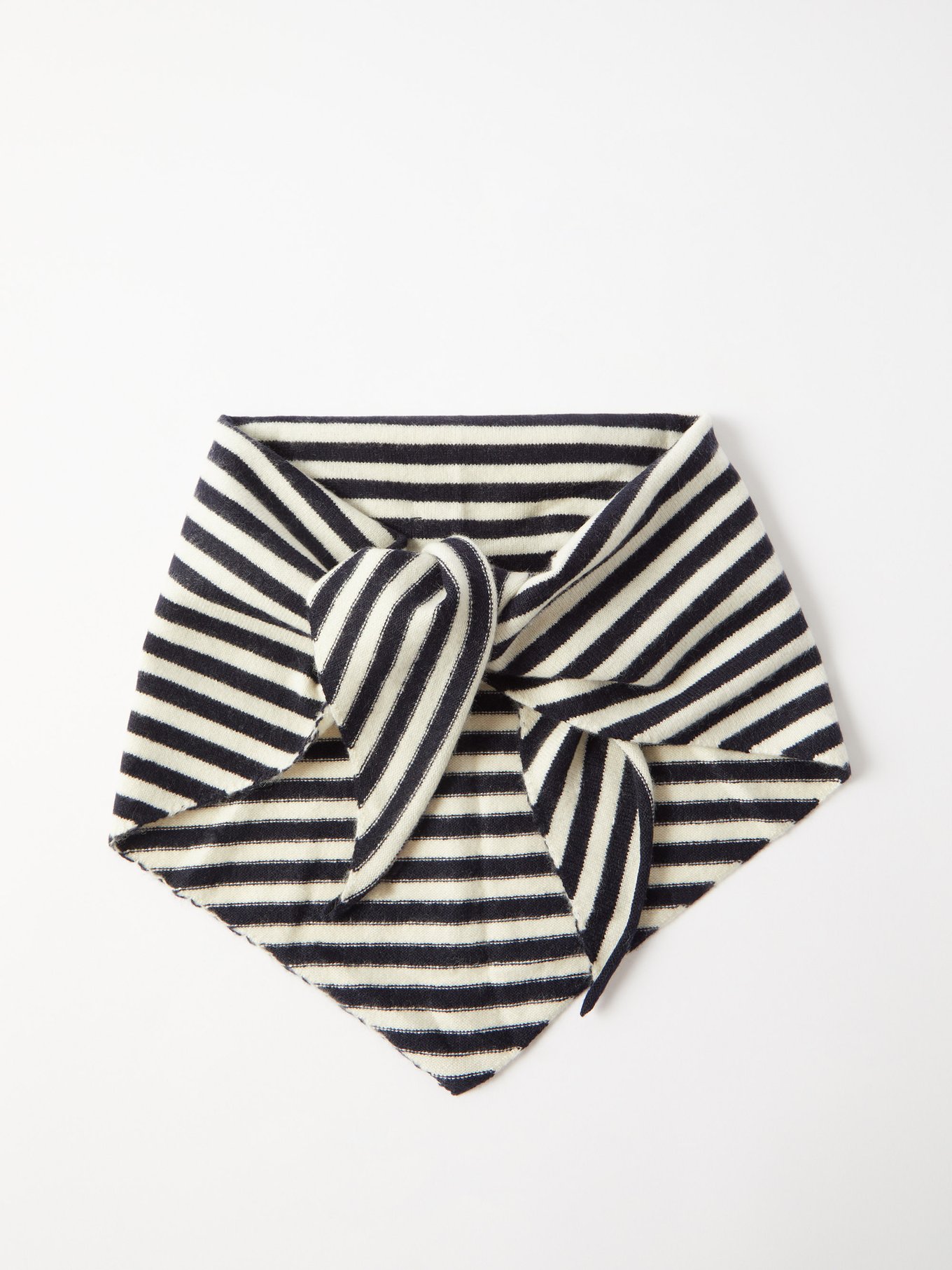 No.35 striped stretch-cashmere bandana | Extreme Cashmere