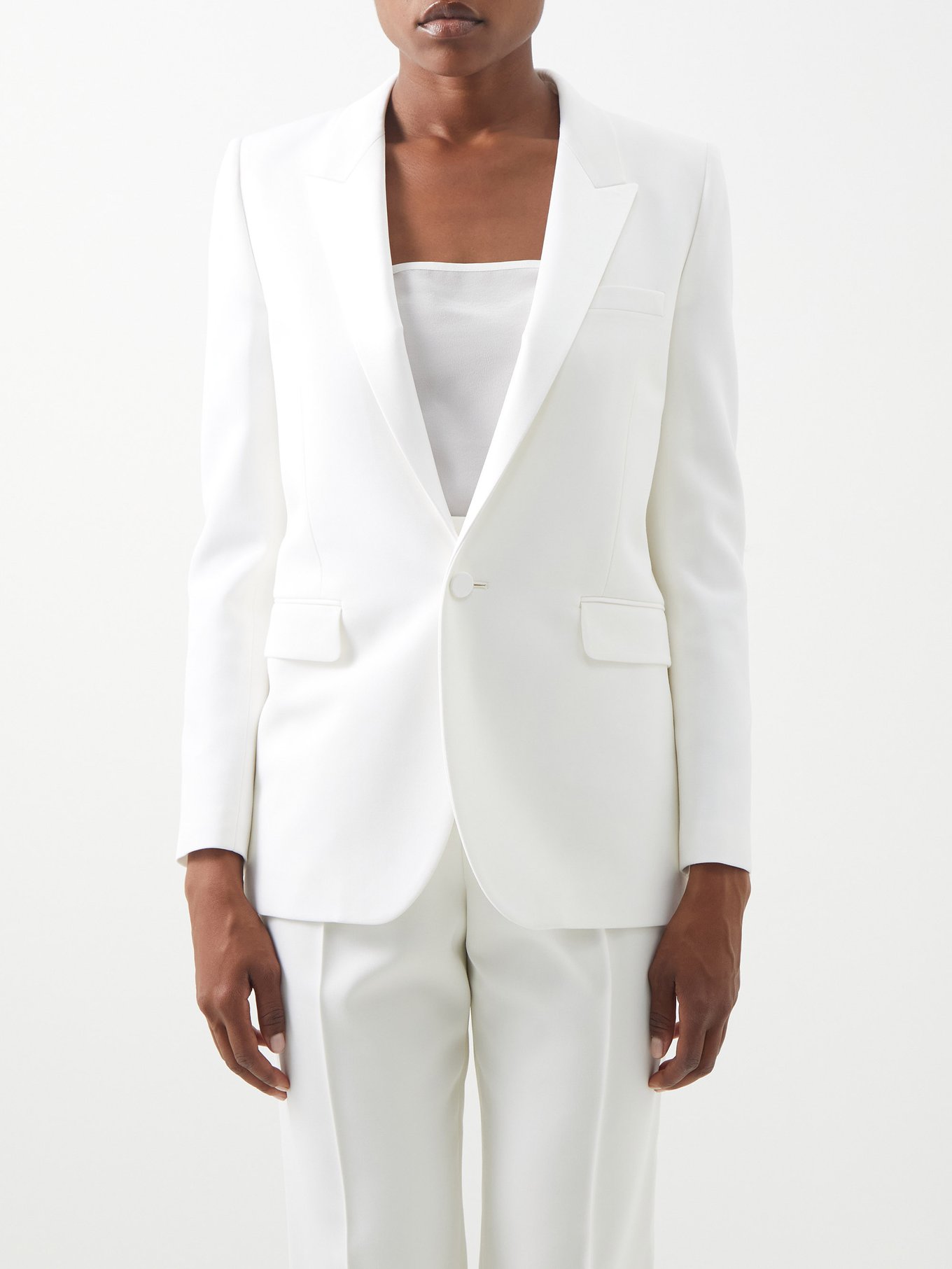 white formal jacket