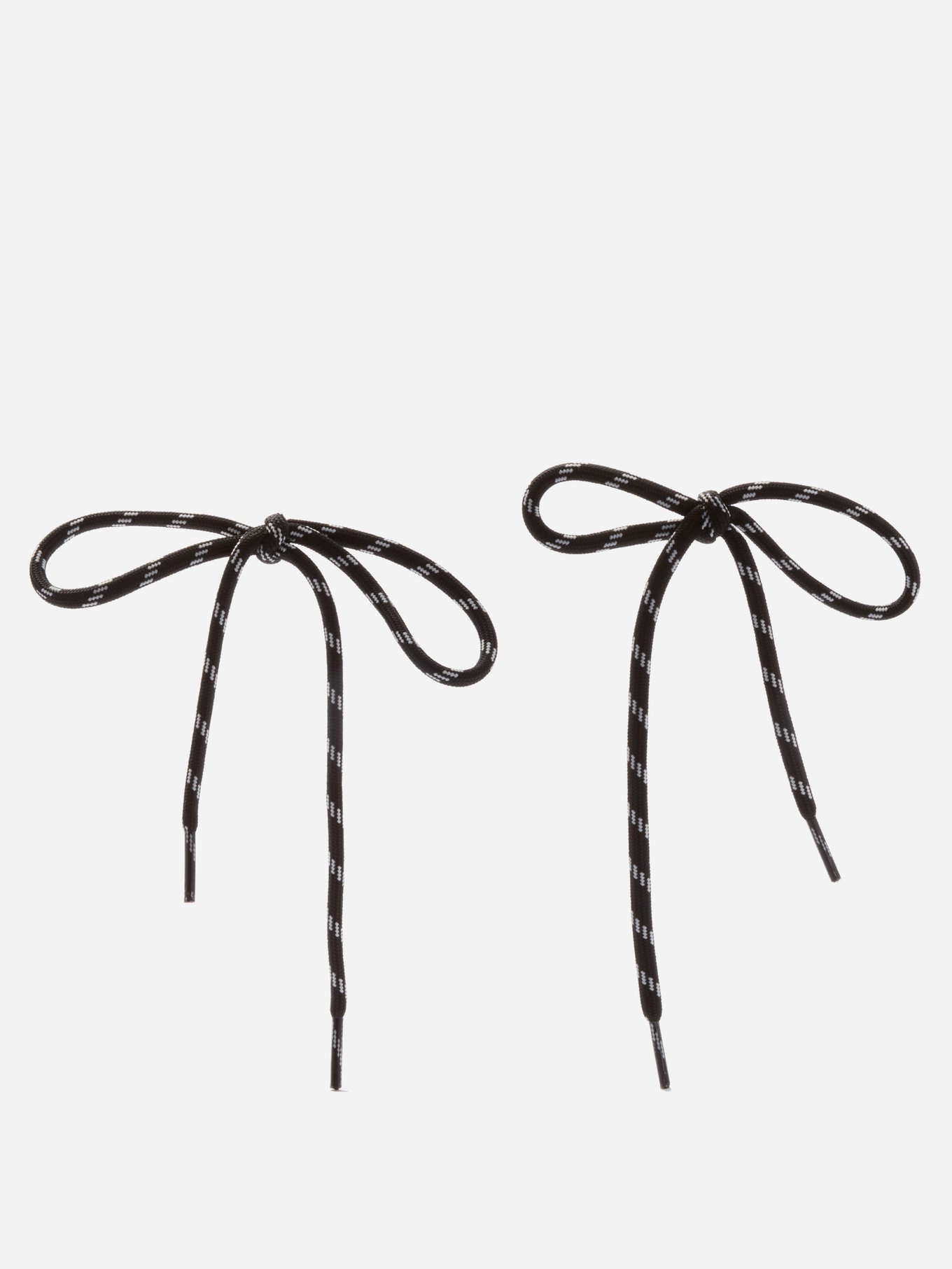 Black Shoelace bow earrings | Balenciaga | MATCHESFASHION UK