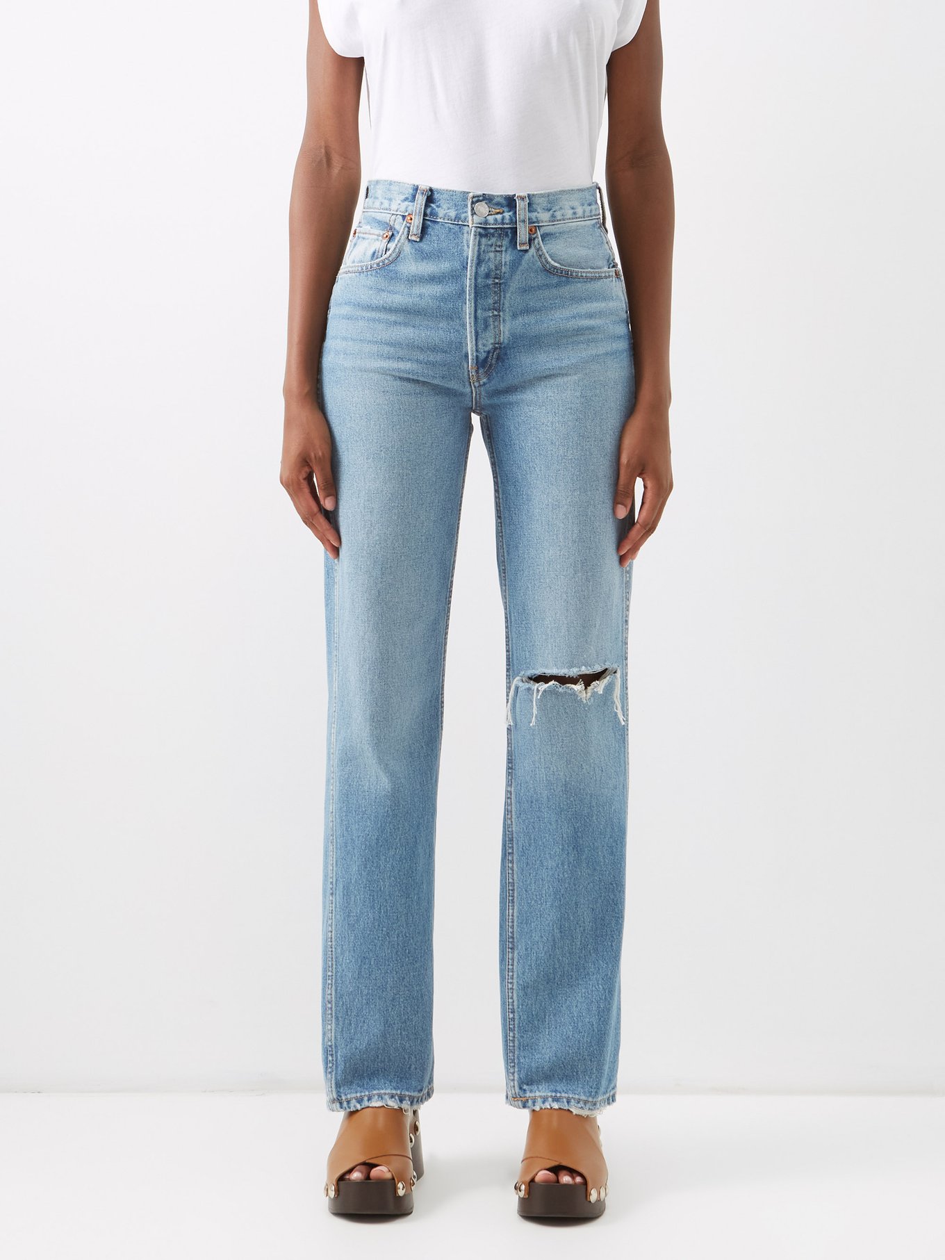 90s high-rise straight-leg jeans | Re/Done
