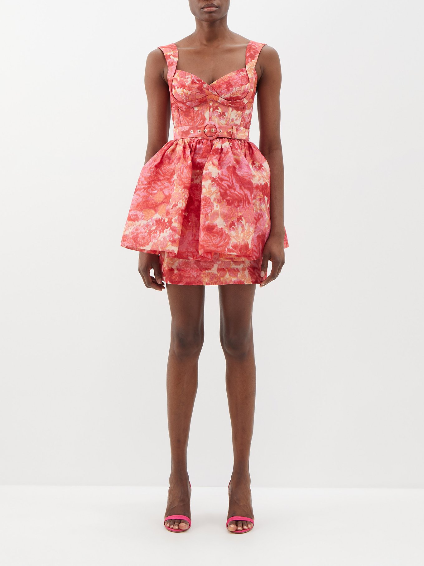 High Tide floral-print linen-blend mini dress | Zimmermann