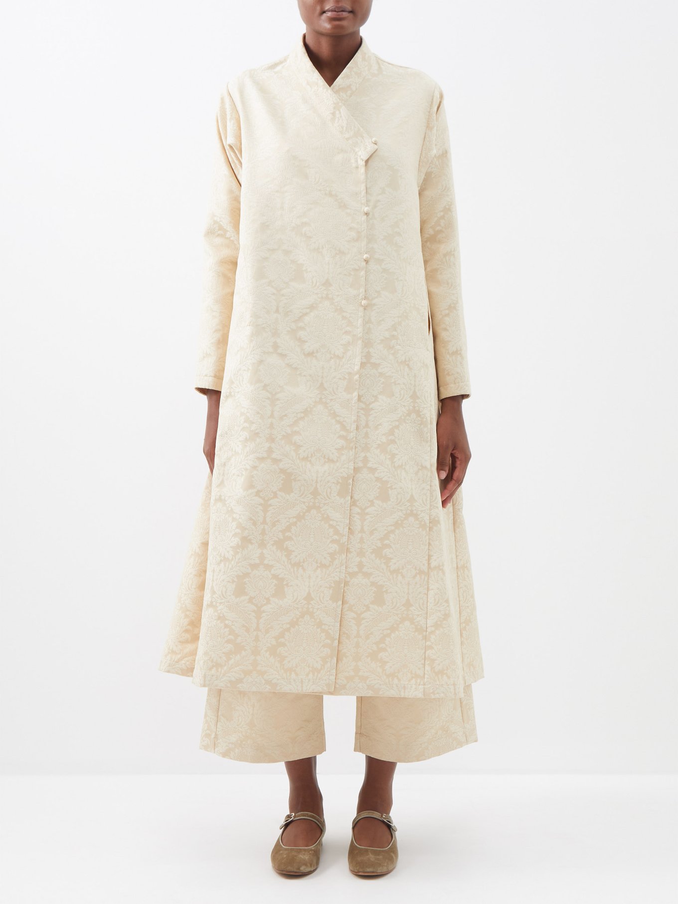 BOTANICALS JACQUARD DRESS COAT 1番 CLANE ジャケット/アウター