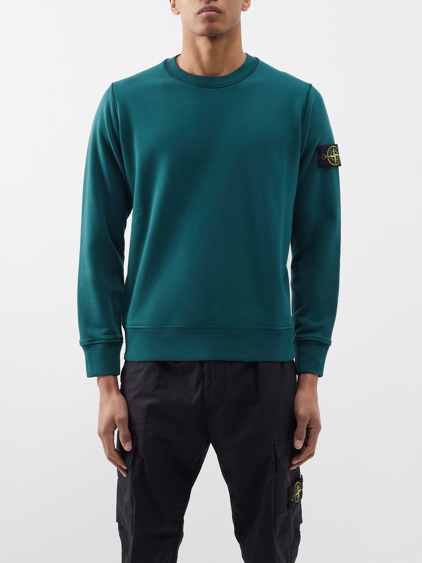 極美品》STONE ISLAND コットン ピンク系 Lsize 春夏-