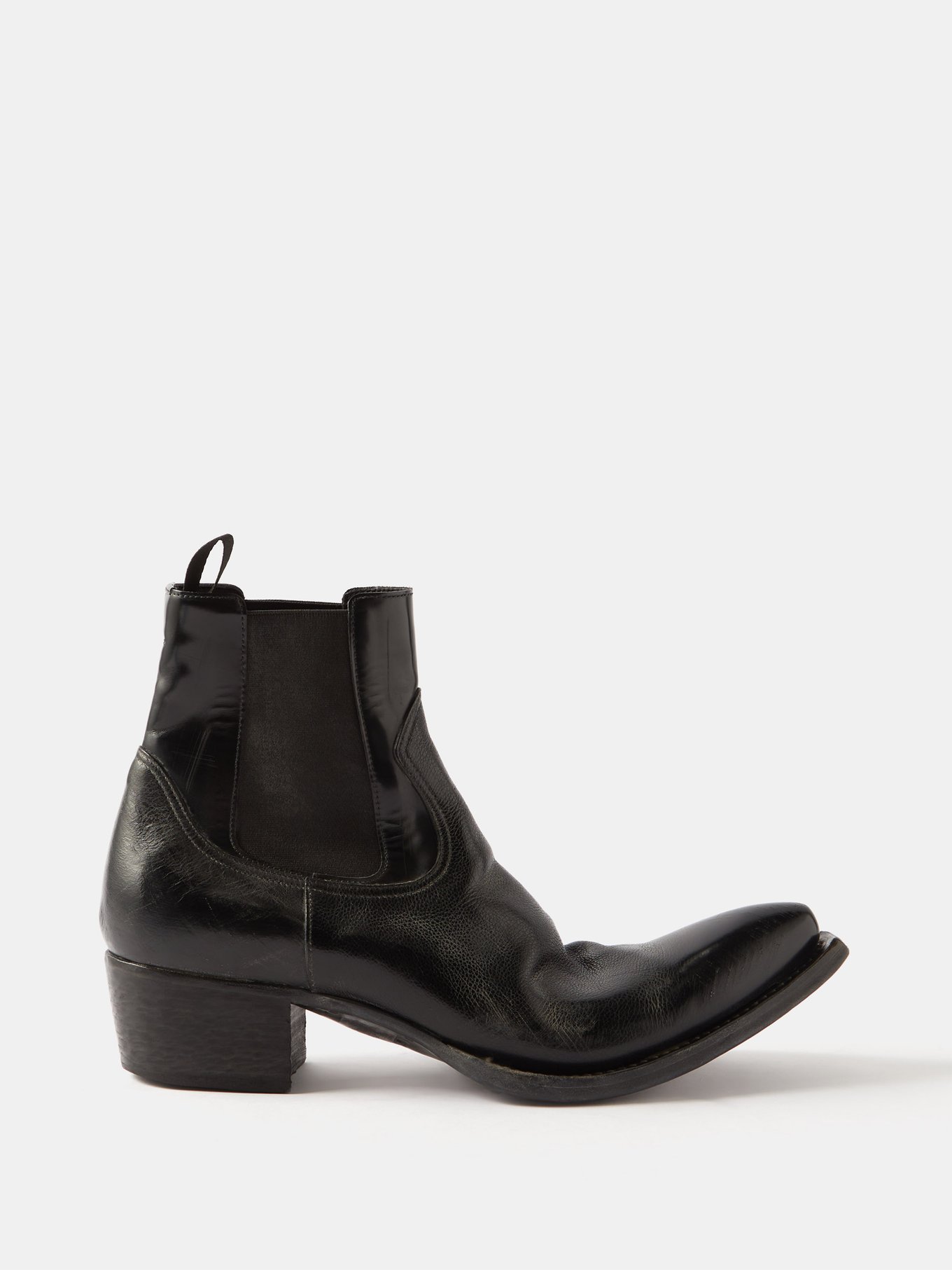 Leather point-toe boots Black Prada | MATCHESFASHION FR