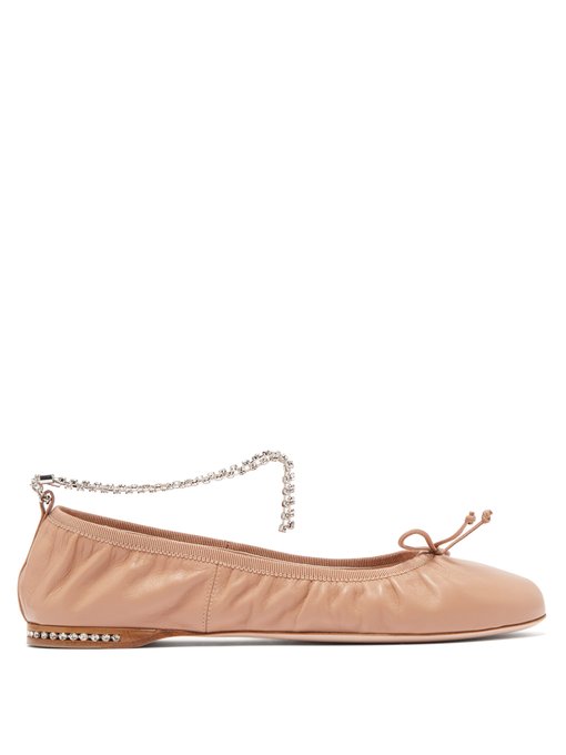 miu miu pointed toe flats