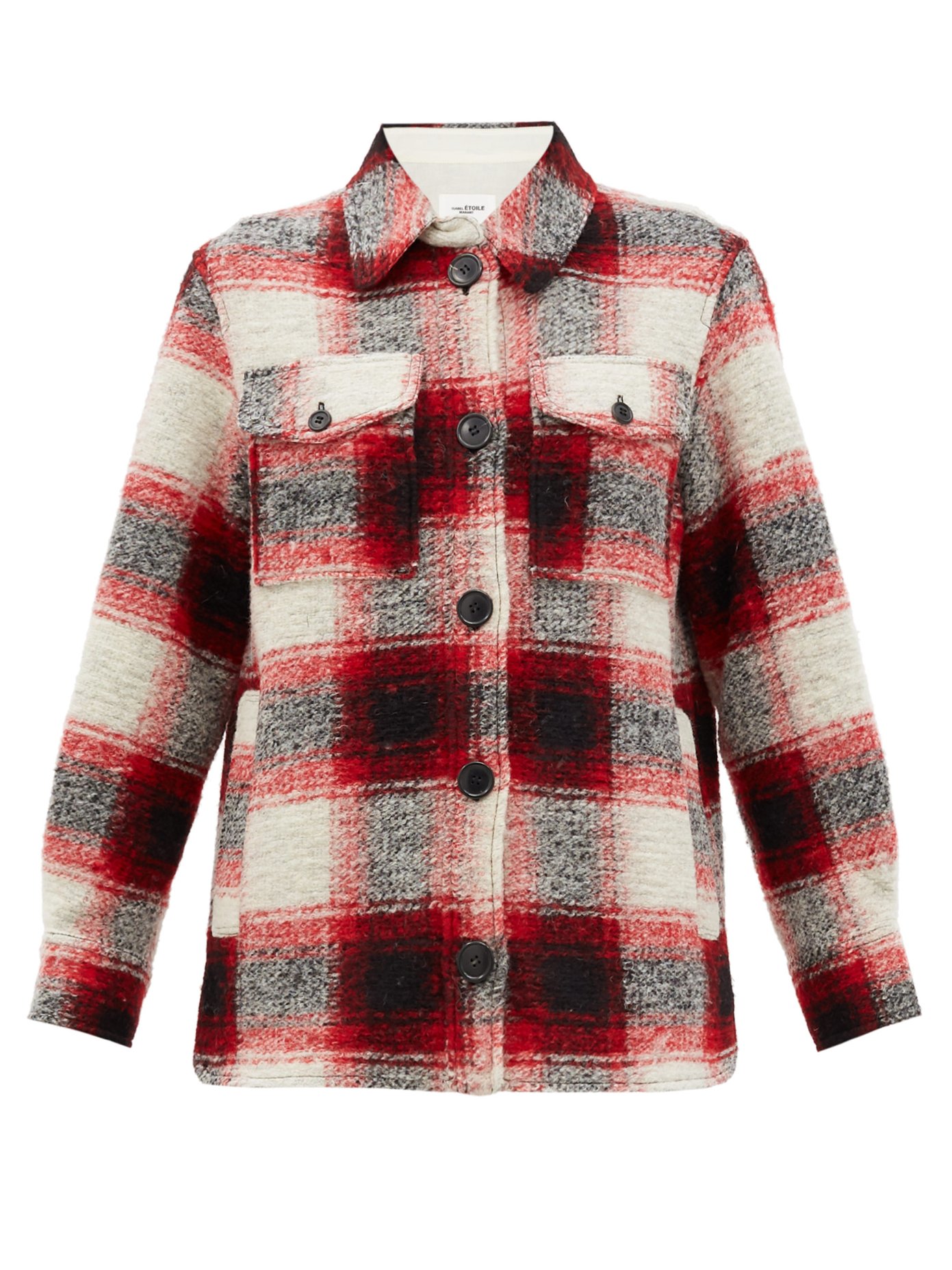 Gastoni plaid wool-blend shirt jacket 