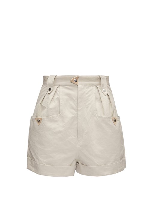 pleated front shorts