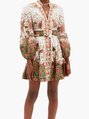 Empire Batik  floral  print linen dress Zimmermann 