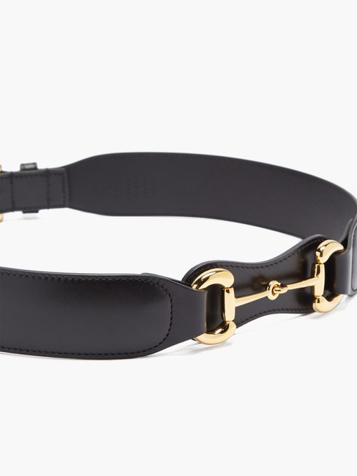 gucci leather belt with horsebit