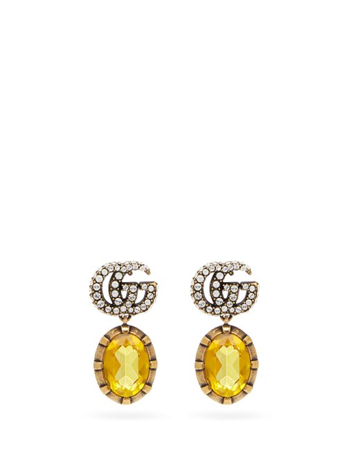 GG crystal drop earrings | Gucci 