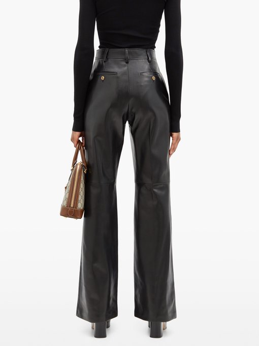 gucci leather trousers