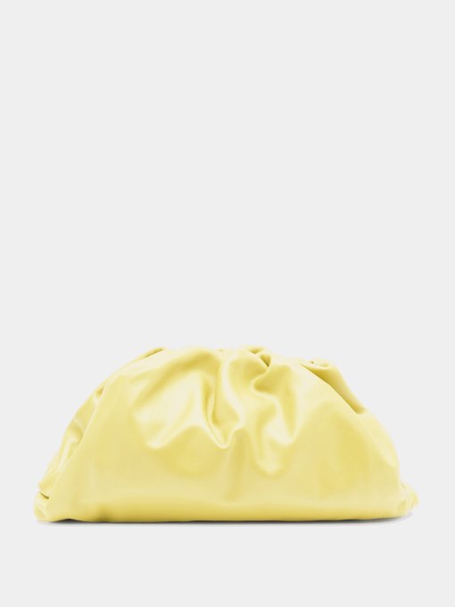 large yellow clutch bag