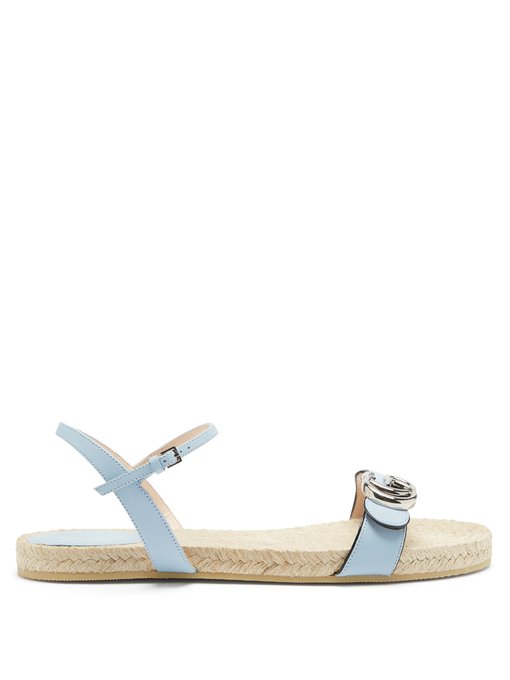 Aitana leather and jute sandals | Gucci 