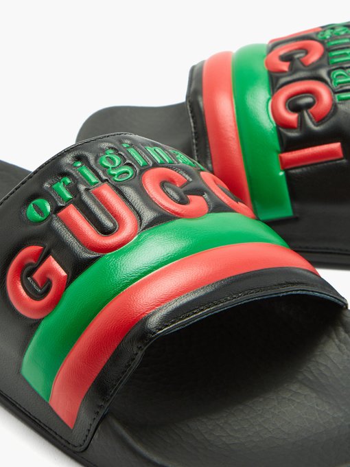 Original Gucci logo leather and rubber 