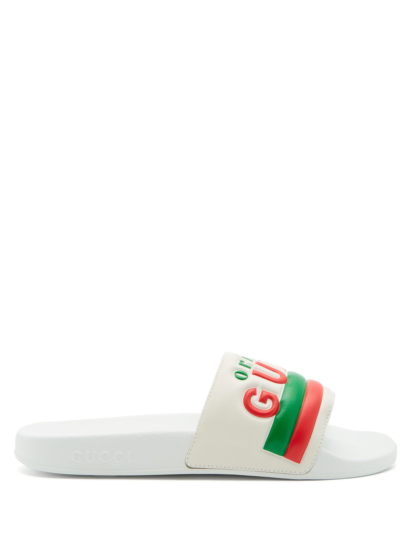gucci slides with logo