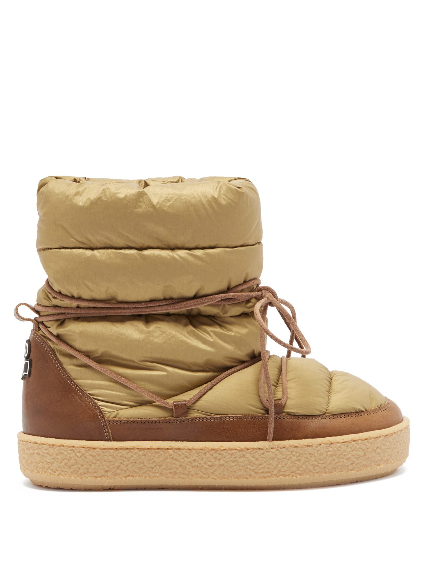 Zimlee lace-up leather-trimmed snow 