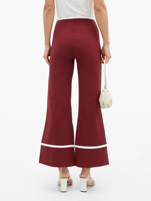 high waisted jersey trousers