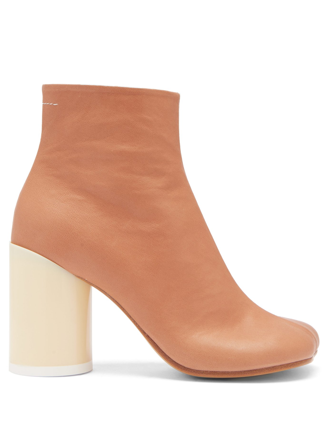 ankle boots block heel leather