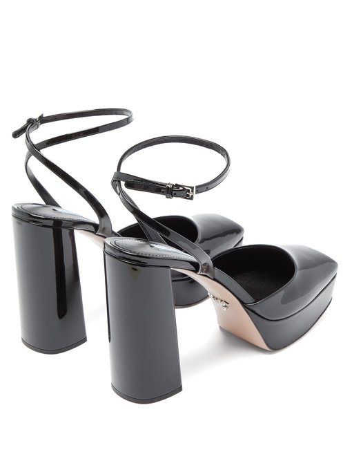 prada leather platform sandals