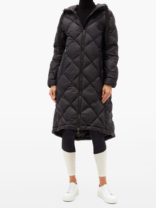 quilted hooded down coat