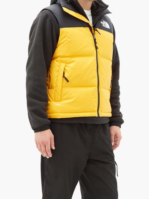 north face gilet yellow