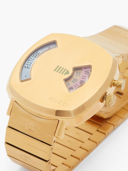 gucci digital watch gold