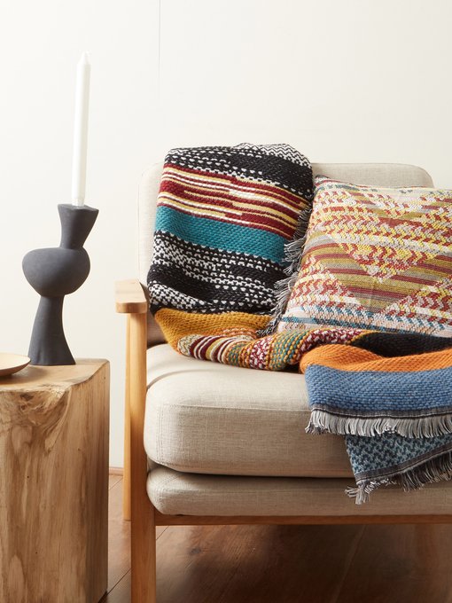 Missoni Home ミッソーニ ホーム ヤイリン フリンジ ストライプブランケット Matchesfashion マッチズファッション