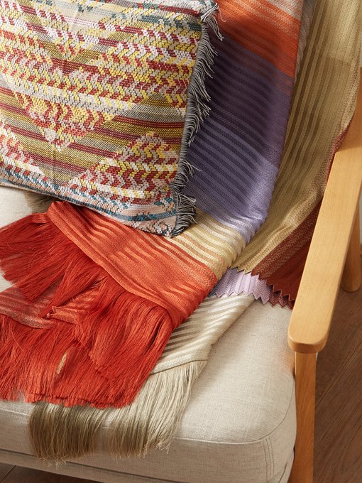 Missoni Home ミッソーニ ホーム ヨーラン ストライプ ブランケット Matchesfashion マッチズファッション