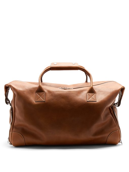 tan leather holdall