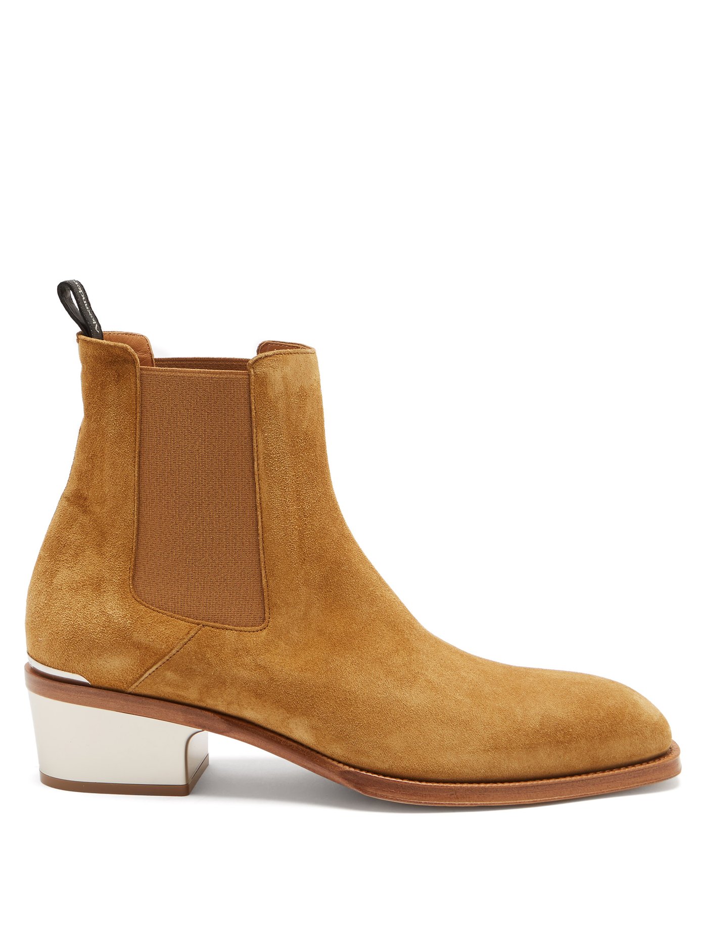 square toe suede boots