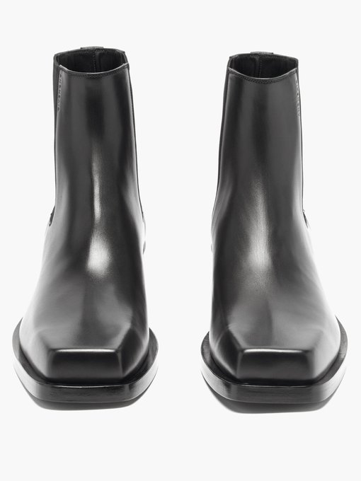 Austin square-toe leather chelsea boots 