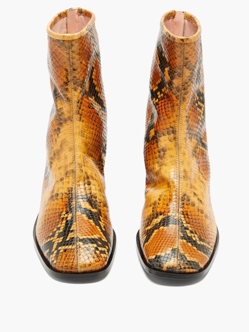 marcel snake effect ankle boots