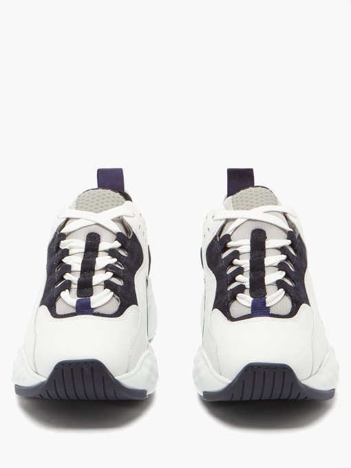 Manhattan chunky-sole leather trainers 