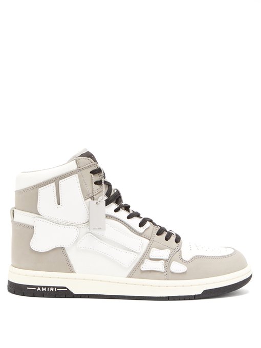 Skeleton high-top leather trainers 