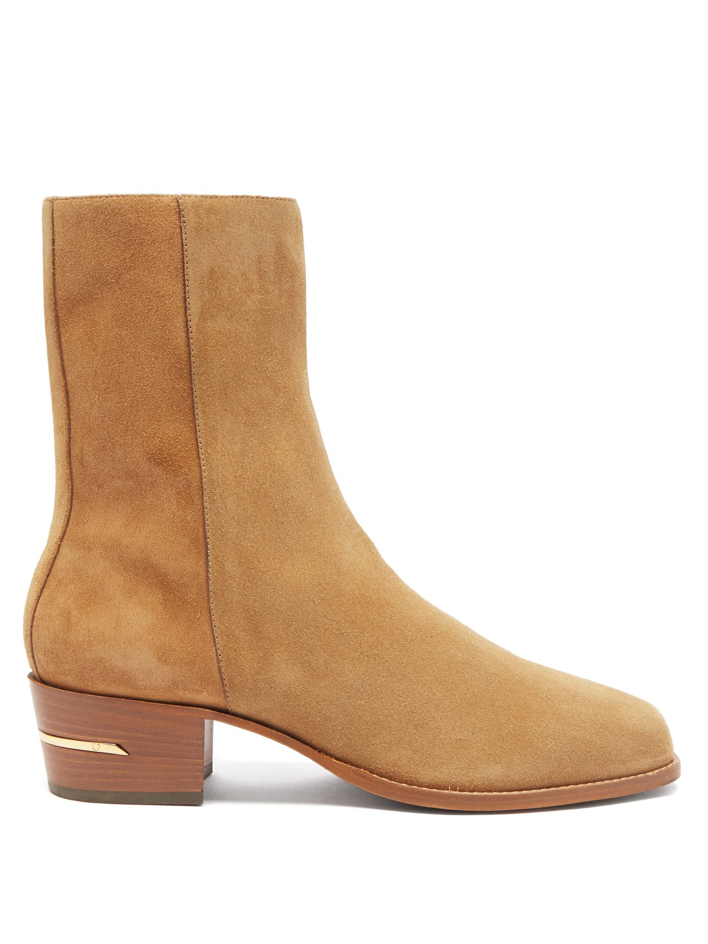 Square-toe suede ankle boots | Amiri 