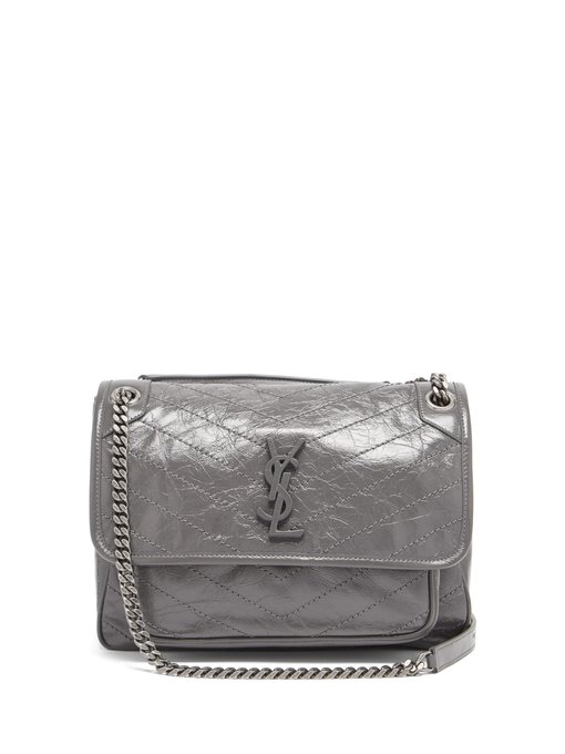 ysl gray purse