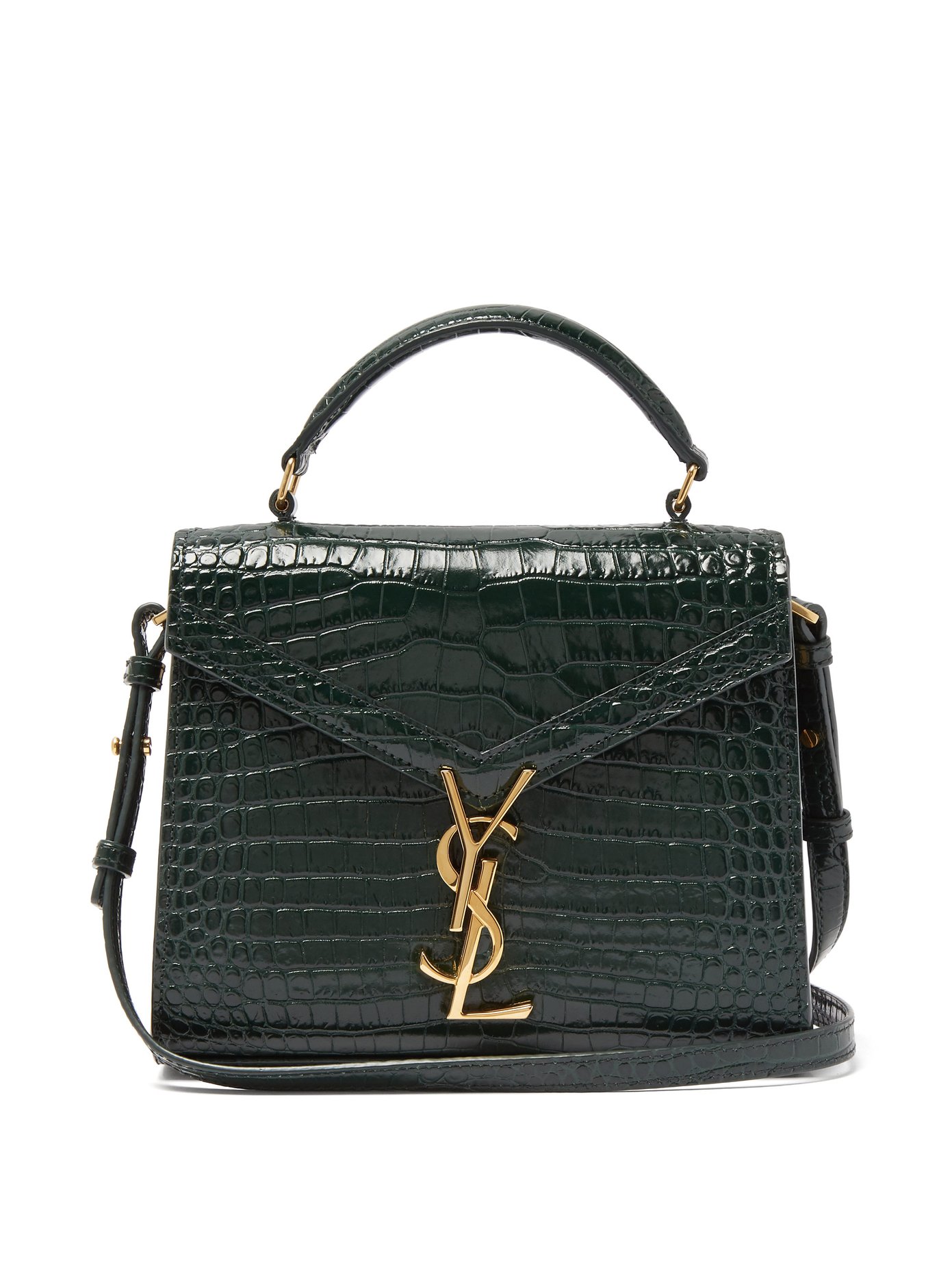 ysl grey croc bag